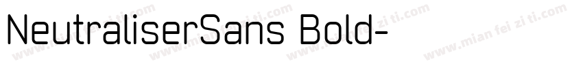 NeutraliserSans Bold字体转换